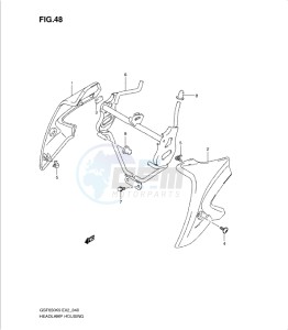 GSF650/S drawing HEADLAMP COVER (WITHOUT COWLING)