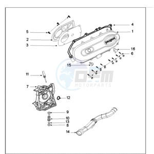 VIVA 3 L 50 4T A drawing CRANKCASE COVER