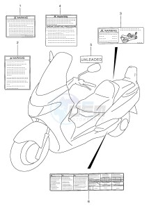 AN250 (E2) Burgman drawing LABEL (MODEL W X)