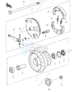 KDX 80 A [KDX80] (A1-A2) [KDX80] drawing FRONT HUB_BRAKE