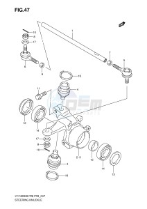 LT-F400 (P28-P33) drawing STEERING KNUCKLE