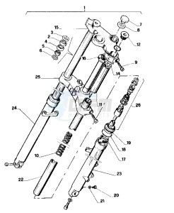 AF1 Futura 50 drawing Front Fork