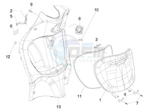 Liberty 200 4t Sport drawing Front glove-box - Knee-guard panel