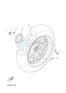 YPR400RA XMAX 400 ABS EVOLIS 400 ABS (1SD9) drawing REAR WHEEL