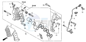 CBF600NA drawing FRONT BRAKE CALIPER (R.) (CBF600SA8/NA8)