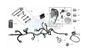 HD 125 EVO drawing WIRING HARNASS - ELECTRONIC PARTS - TOOLKIT