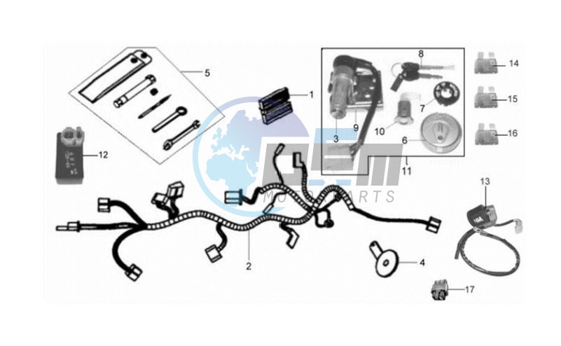 WIRING HARNASS - ELECTRONIC PARTS - TOOLKIT