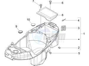 Liberty 50 4t drawing Helmet box - Undersaddle