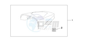 CBR125RS drawing REAR SEAT COWL - WHITE