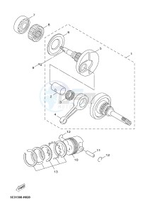 OVETTO 4 50 OVETTO 4 (2AC8 2AC8) drawing CRANKSHAFT & PISTON