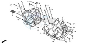 TRX200D FOURTRAX 200 drawing CRANKCASE