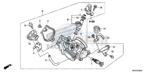 CRF450RF CRF450R Europe Direct - (ED) drawing THROTTLE BODY