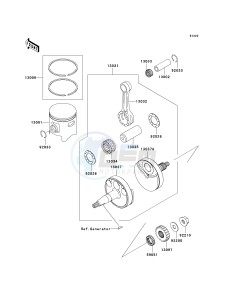 KX 85 A [KX85 MONSTER ENERGY] (A6F - A9FA) A7F drawing CRANKSHAFT_PISTON-- S- -