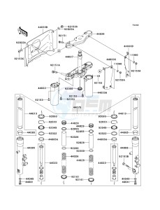 VN 1600 E [VULCAN 1600 CLASSIC] (6F) E6F drawing FRONT FORK