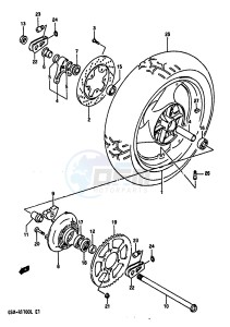 GSX-R1100 (K-L) drawing REAR WHEEL (MODEL K)