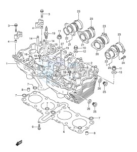 GSX750F (E2) drawing CYLINDER HEAD