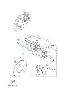 YXR700F YXR7FD RHINO 700 (1RBE 1RBF 1RBG 1RBH) drawing REAR BRAKE CALIPER