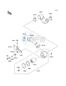 MULE 3010 TRANS 4x4 DIESEL KAF950E8F EU drawing Air Cleaner-Belt Converter