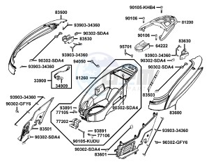 PEOPLE S 300 I drawing Body Cover - Luggage  Box