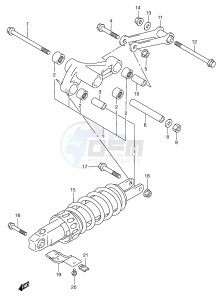 AN250 (E2) Burgman drawing REAR CUSHION LEVER (MODEL Y)