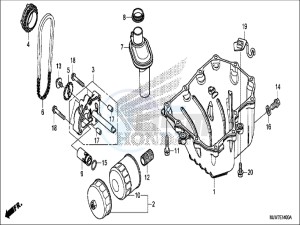 CB500FAH CB500F ED drawing OIL PAN/OIL PUMP