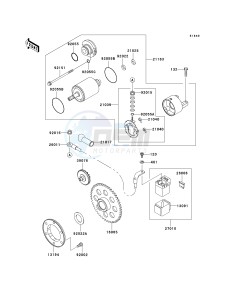 BN 125 A [ELIMINATOR 125] (A6F-A9F) A6F drawing STARTER MOTOR