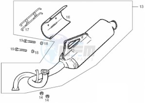 ATLANTIS BULLET - 50 cc VTHAL1AE2 Euro 2 2T AC FRA drawing Exhaust unit (Positions)