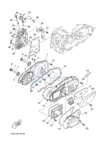 YPR400RA XMAX 400 ABS EVOLIS 400 ABS (1SD6 1SD6 1SD6 1SD6) drawing CRANKCASE COVER 1