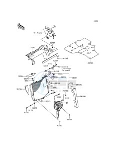 NINJA ZX-10R ABS ZX1000KFF FR XX (EU ME A(FRICA) drawing Radiator