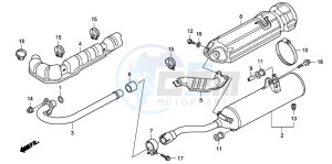 TRX420FM FOURTRAX drawing EXHAUST MUFFLER