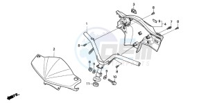 SCV100 LEAD drawing STEERING HANDLE/HANDLE COVER