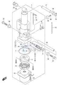 DF 9.9B drawing Tilt Cylinder w/Power Tilt