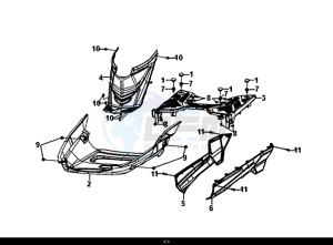 ORBIT III 50 (45 KM/H) (XE05W1-EU) (L8-M0) drawing FLOOR PANEL CENTER COVER