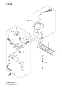 LT-Z90 (P19) drawing LH HANDLE LEVER