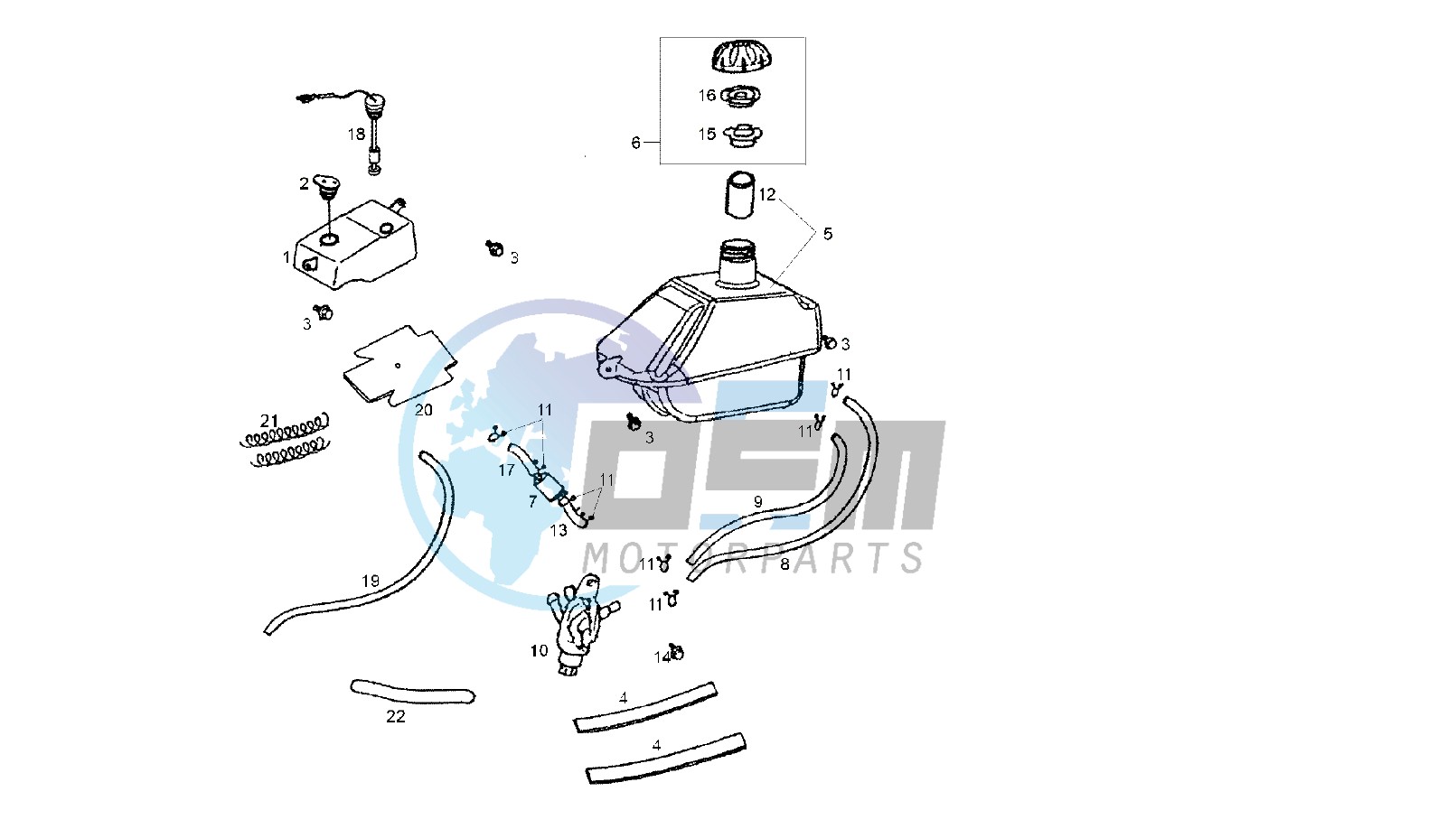 FUEL AND OIL TANK