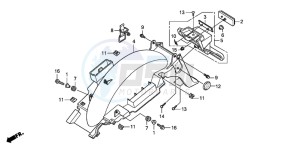 CBF150SH drawing REAR FENDER