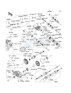 KRF 750 A [TERYX 750 4X4] (A8F) A8F drawing DRIVE SHAFT-REAR