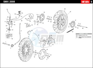 SMX-50-RACING-BLUE drawing WHEEL - BRAKES