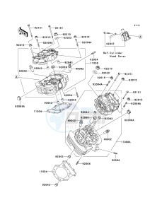 VN 1500 T [VULCAN 1500 CLASSIC] (6F) T6F drawing CYLINDER HEAD