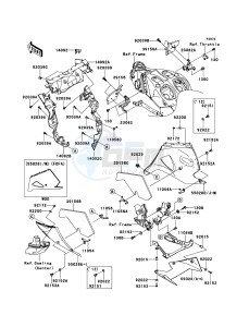 ZZR1400_ABS ZX1400FEF FR GB XX (EU ME A(FRICA) drawing Cowling Lowers