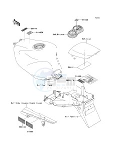 ZX 900 E [NINJA ZX-9R] (E1-E2) [NINJA ZX-9R] drawing LABELS