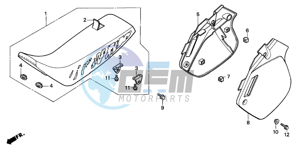 SEAT/SIDE COVER (CR500RM-)