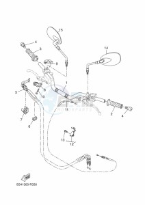 XSR700 MTM690 (BU33) drawing STEERING HANDLE & CABLE