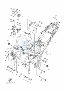 YZF320-A YZF-R3 (B2XH) drawing FRAME