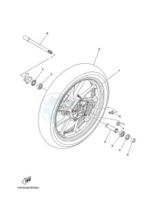 MT09A MT09 ABS 900 (2DRH) drawing FRONT WHEEL