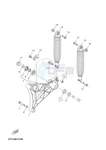 YP250R X-MAX 250 (2DL4 2DL4 2DL4) drawing REAR ARM & SUSPENSION