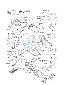 KSF 450 B [KFX450R MONSTER ENERGY] (B8F-B9FB) B8FA drawing FRONT FENDER-- S- --- B8F_B8FA- -