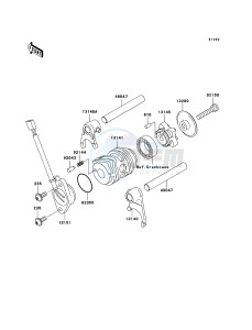 KLX110 KLX110A9F EU drawing Gear Change Drum/Shift Fork(s)