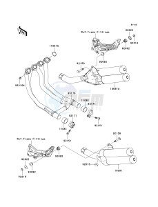 ZR 1000 A [Z1000] (A6F-A6F) A6F drawing MUFFLER-- S- -