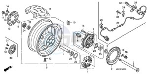 CBR1000RRA Europe Direct - (ED / HRC) drawing REAR WHEEL